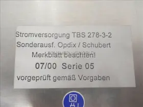 Tbs27832 Unknow 278-3-2 Tbs Power Supplies Merkblatt Beachten Serie05 Used And Tested #2