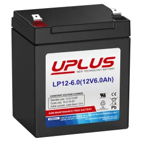 Health-household-wuguny-sud96 Uplus New Technology Battery Lp12-6.0 12v 6ah Rechargeable Agm Black