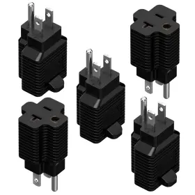 Va-1051-5 Vellcon 5pack Nema 5-15p To 5-20r Adapter Etl Verified 2-in-1 15amp 125volt 20a