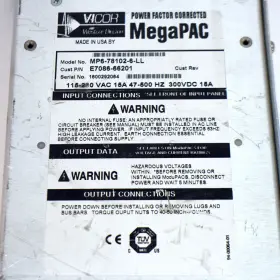 Mp6-78102-6-ll Vicor Pfc Megapac Power Supply 115/230v 47-500hz E7086-66201 #2