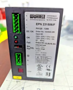 Ph120-1306 W Hrle Din Rail Switchable Power Supply 15vdc 6a 120/230 Vac Epn 231506/f Z3b9