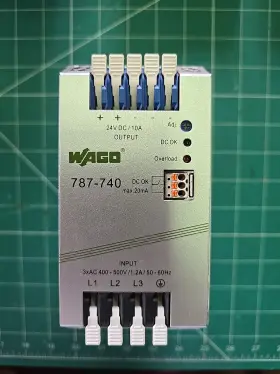 787-740 Wago Eco Switched - Mode Power Supply Din Rail Mount 10a 24vdc 3-phase