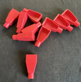 23505 Waytek Battery Terminal Cover - Red 1/0 To 2/0 Ga Cable Straight Qty 10