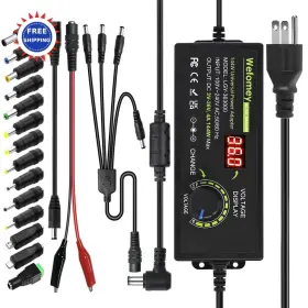 Lgy-363000 Wefomey Universal Power Supply Adjustable Variable Ac Dc Adapter 100v 240v 14 Tips