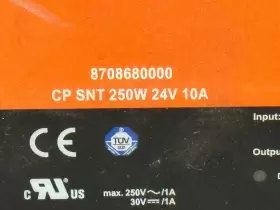 Cpsnt250w24v10a Weidm Ller 032248380848 Weidmuller 8708680000 Cp Snt 250w 24v 10a Power Supply Ac In Dc Out #2