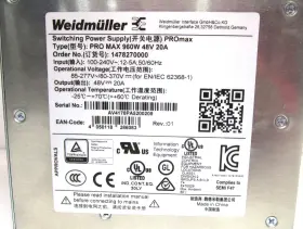 147827000 Weidm Ller Weidmuller Pro Max Switching Power Supply 960 Watt 48 Volt 20 Amp #2