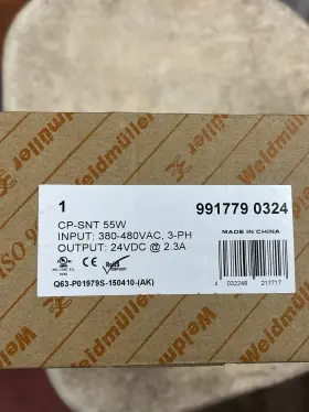 9917790324 Weidmuller 991779 0324 Cp-snt 55w Power Supply 380-480vac / 2.3a 24vdc