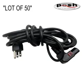 Ws-002b-7 Well Shin Lot Of 50 - 12ft Right Angle Power Cord Ac Cable