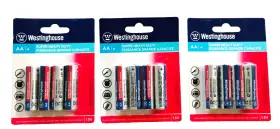 Westinghouse 679436750324 Lot Of 3 Aa Super Heavy Duty Batteries Pack 4 New In Packaging