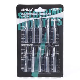 1201 Yihua #1201 Lead-free Pre-tinned Soldering Iron Tips 10pcs Assortment In A Se