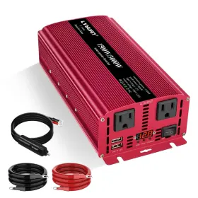 Yinleader 011581248967 1500 Watts Car Power Inverter 12v To 110v Dc Ac Conver... Fast Ship