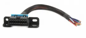 J1962f Ypp 009301546424 16pin Obd2 Female To Open Cable Obdii Dash Port Pigtail Fixed Wire Har