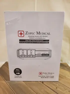 215500c Zopec Medical Explore 5500 Cpap Battery 2-3 Nights Uninterruptible Power Supply - New