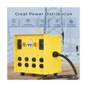 Zm-081 Zuomeng 30-amp Portable Power Center Split 240vac Input Into 2 Separate 120vac Outpu #2