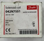 Danfoss 042N7551 Solenoid Coil 24V 14W BA024D Din Spade IP00 New Box. Fixed Price $51.42.