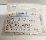 New In Bag! Gould Size 1 3-POLE Contact Kit G203C. Fixed Price $29.71.