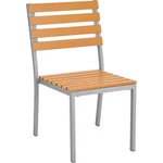 Global Industrial Stackable Outdoor Dining Armless Chair Tan 4 Pack. Fixed Price $837.26.