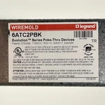 Wiremold Legrand Evolution Series 6ATC2PBK Black Tamper Resistant Floor Outlet. Fixed Price $298.00.