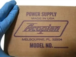 Acopian Power Supply U24Y100 Nsmp. Fixed Price $65.00.