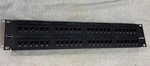 Used Leviton CAT5E Gigamax Universal 48-PORT Patch Panel 2U. Fixed Price $10.00.