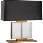 Robert Abbey Sloan 2-LT 19" Table Lamp, Lead Crystal/brass, Black 1958B. Fixed Price $1145.50.