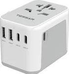 Tessan Universal Travel Adapter, International Power 5.6A 3 Usb C 2. Fixed Price $7.96.