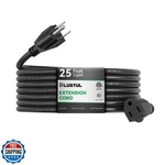 Plugtul Outdoor Extension Cord 25 Ft Waterproof, 16/3 Gauge Black Heavy Duty. Fixed Price $27.99.