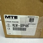 Mte RLW-02P105 3 Phase Reactor. Fixed Price $99.99.