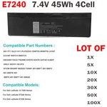 Lot Of E7240 WD52H Battery For Dell Latitude E7250 VFV59 F3G33 GVD76 451-BBFW. Fixed Price $1010.00.