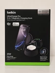Belkin Ultracharge Pro 3-IN-1 QI2 25W Charging Stand Magsafe WIZ040 Black. Fixed Price $99.99.