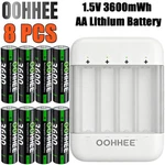 8PCS Aa 3600MWH 1.5V Rechargeable Lithium Battery With Thin Charging Storage Box. Fixed Price $11.89.