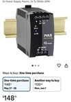 ML60.241 Puls New Box Power Supply 60W 24VDC 2.5A Din Rail Mount 45ET75. Fixed Price $50.00.
