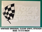 Total Race Supply - Vintage Original Clear Vinyl Decal Sticker Nhra Scca. Fixed Price $10.12.