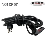 Lot Of 50 12FT Right Angle Power Cord Well Shin WS-002B-7 Ac Cable. Fixed Price $235.00.