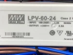 Mean Well LPV-60-24 Class Power Supply 24V Led Driver 100-240 Volt. Fixed Price $10.00.