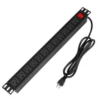 Btu 12-OUTLET Rack-mount Pdu Power Strip Surge Protector W/switch, 6FT Cord Meta. Fixed Price $49.48.