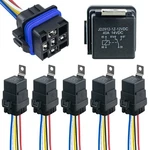 Hosyond 5 Pack 12V Dc 40/30 Amp Waterproof Harness Tinned Pin Relays. Fixed Price $30.39.
