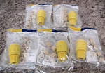 X New Leviton 261-26W47 20A 125V 2P 3W L5-20P Yellow Watertight Locking Plugs. Fixed Price $59.99.