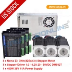 Axis Nema 23 Stepper Motor 425OZ.IN 4.2A & Driver DM542T Power Cnc Kit. Fixed Price $212.00.