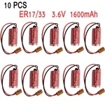 10X Maxell ER17/33 3.6V Battery Plc Industrial Control 2/3A +brown Plug. Fixed Price $85.00.