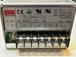 Mean Well S-240-12 12V 18A Enclosed Power Supply Adj Output Fan 100-240V. Fixed Price $30.44.