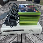 Xbox 360 Fat Console Falcon + Power Brick 7 Games - Tested No Controller. Fixed Price $74.00.