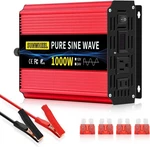 Sunwheel 1000W Pure Sine Wave Inverter, 12V Dc To 110V/120V Ac Power Fo. Fixed Price $50.99.