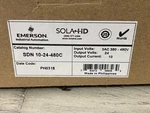 Emerson Sola Hd Sdn 10-24-480C 3-PHASE 380-480VAC In, 24VDC Output Power Supply. Fixed Price $349.99.