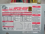 Nipron HPCSF-400P 400W 100-240VAC 3.8-1.6A. Fixed Price $450.00.