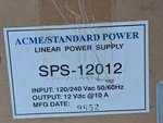 Acme/standard Power SPS-12012 Linear Ac/dc Supply+returns. Fixed Price $199.99.