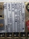 Kepco 75V-8A / JQE758M Power Tested. Fixed Price $400.00.