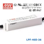 Mean Well LPF-40D-36 Power Supply 40W 36V Dimmable. Fixed Price $35.17.
