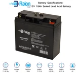Raion Power RG12180FP Battery Vision CP12180 12V 18AH Replacement PS-12180. Fixed Price $49.99.