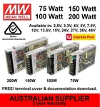 Meanwell Rsp Power Supply 75W 100W 150W 200W 5,7.5,12,13.5,15,24,27,36,48V Dc. Fixed Price $78.29.